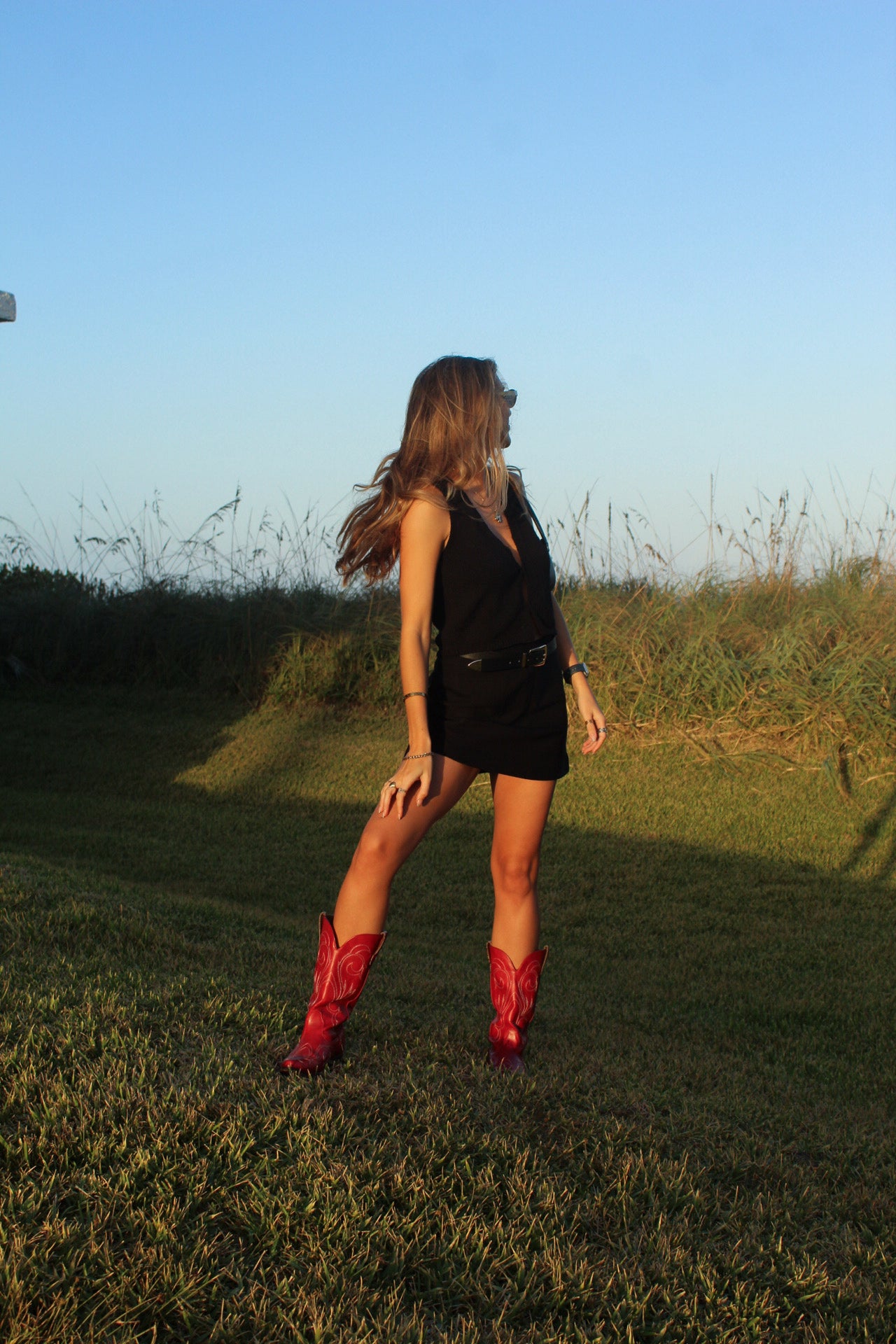 Black Stretch Pocket Detail Skort