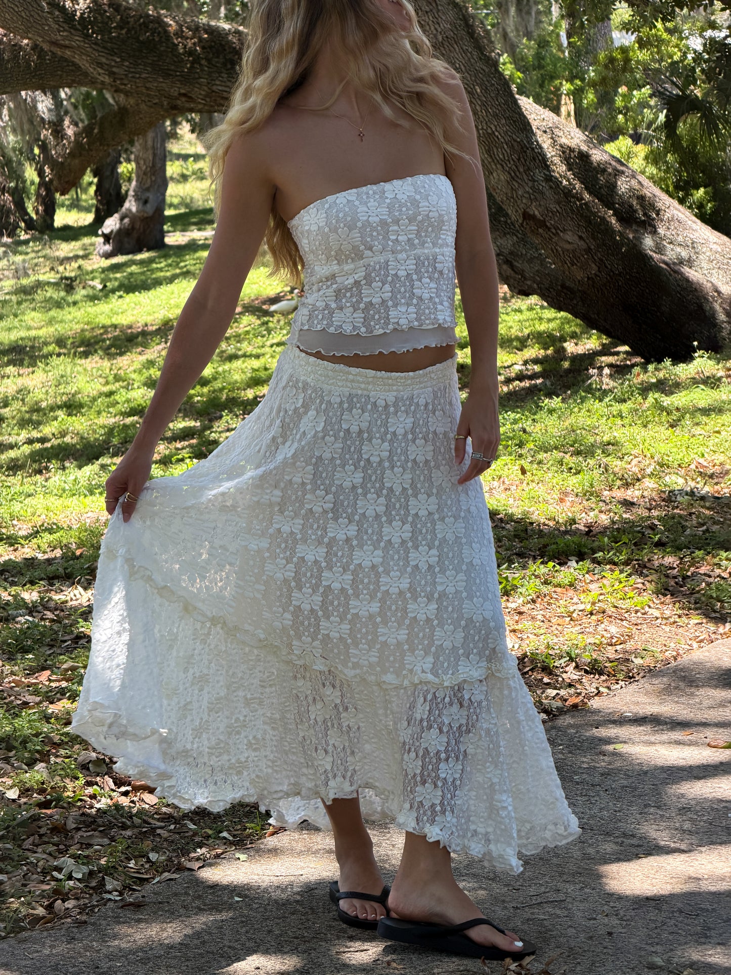 Ivory Bloom Skirt