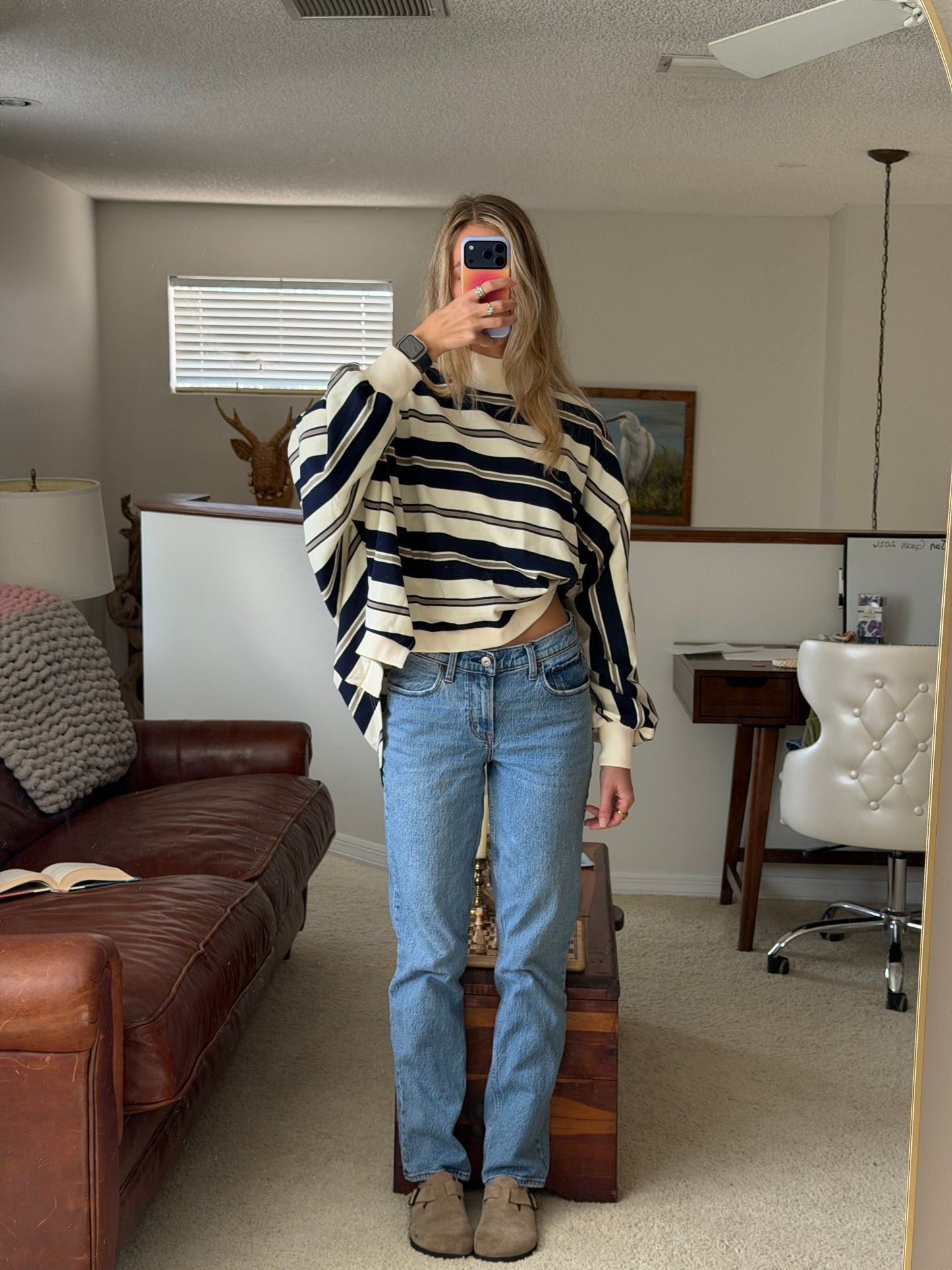The Sunday Stroll Stripe Crewneck