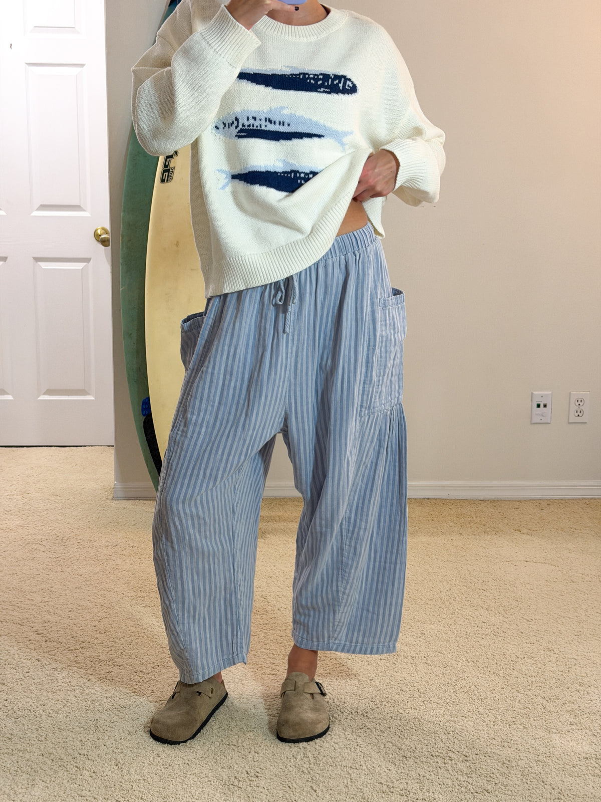 Three Sardines Sweater in Cream