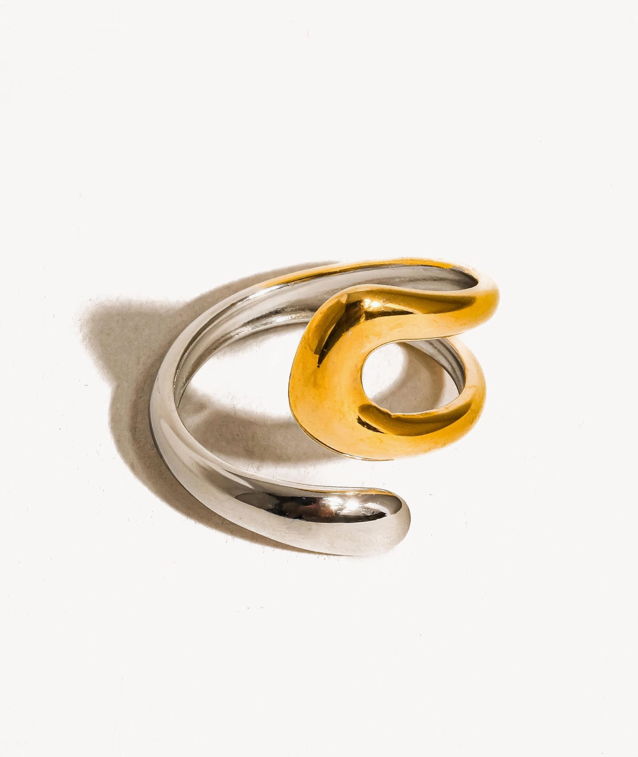18K Gold Non-Tarnish Two Toned Ring