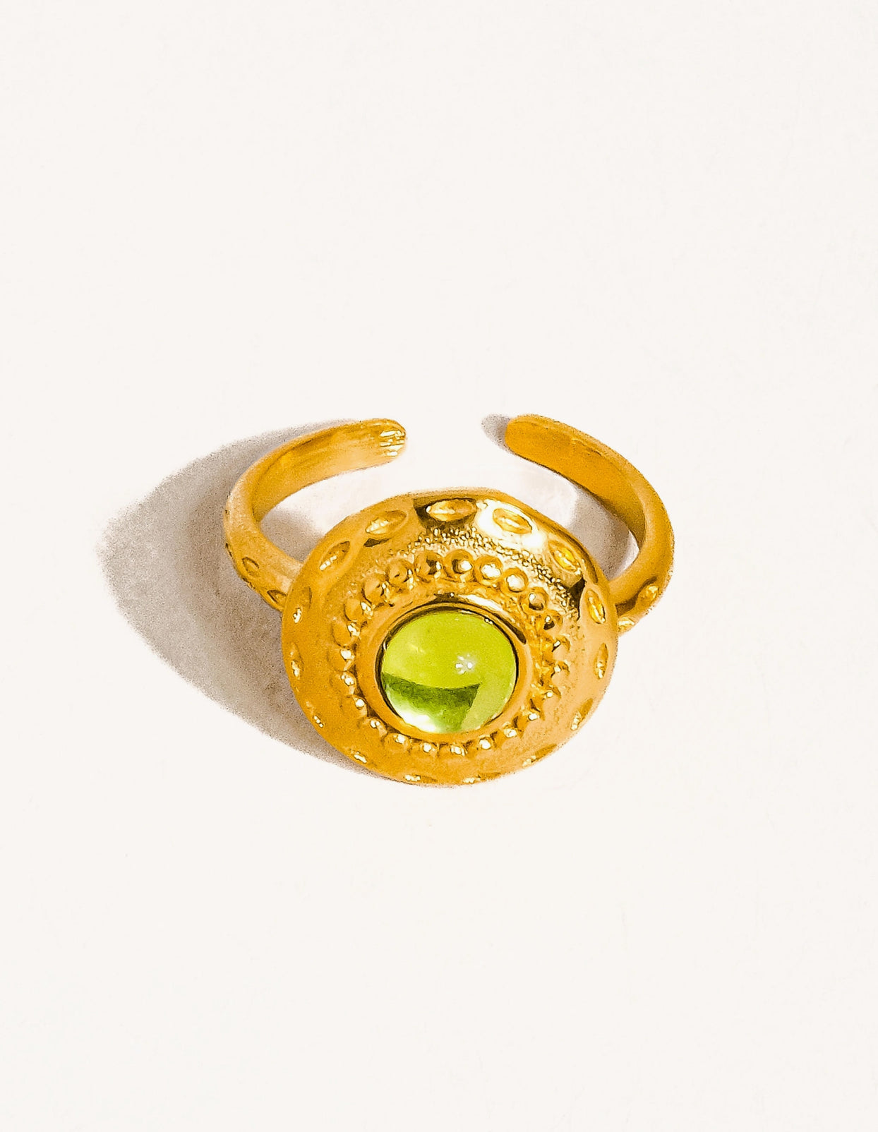 Non-Tarnish Round Stone Ring