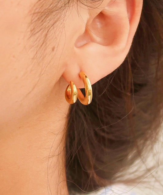 Non-Tarnish Double C Hoop Earring