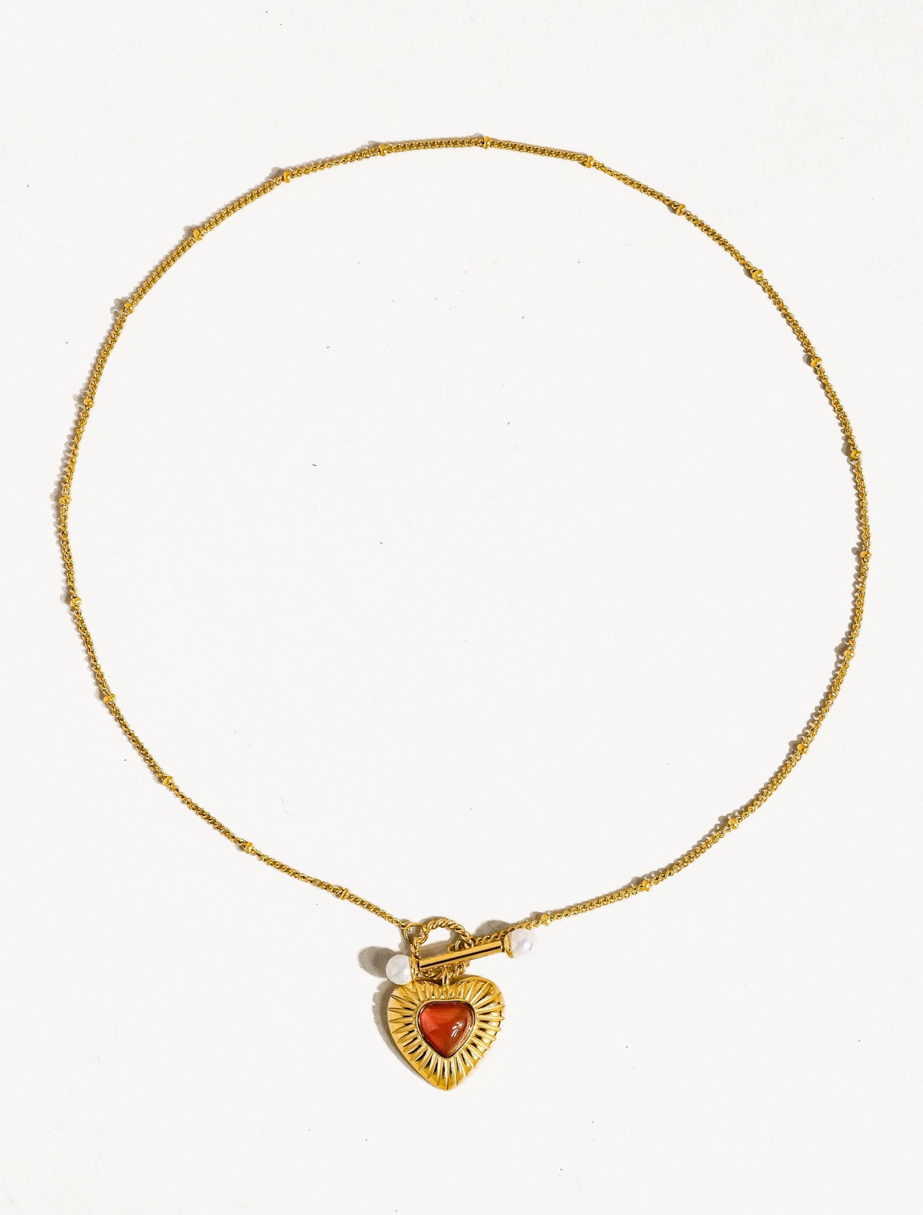 Non-Tarnish Vintage Heart Chain Necklace