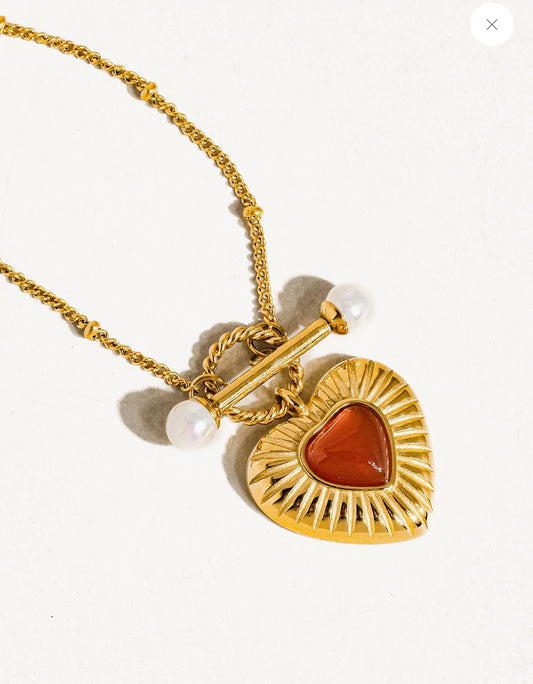 Non-Tarnish Vintage Heart Chain Necklace
