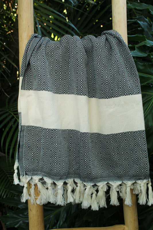 Monterrey Black & White Turkish Towel